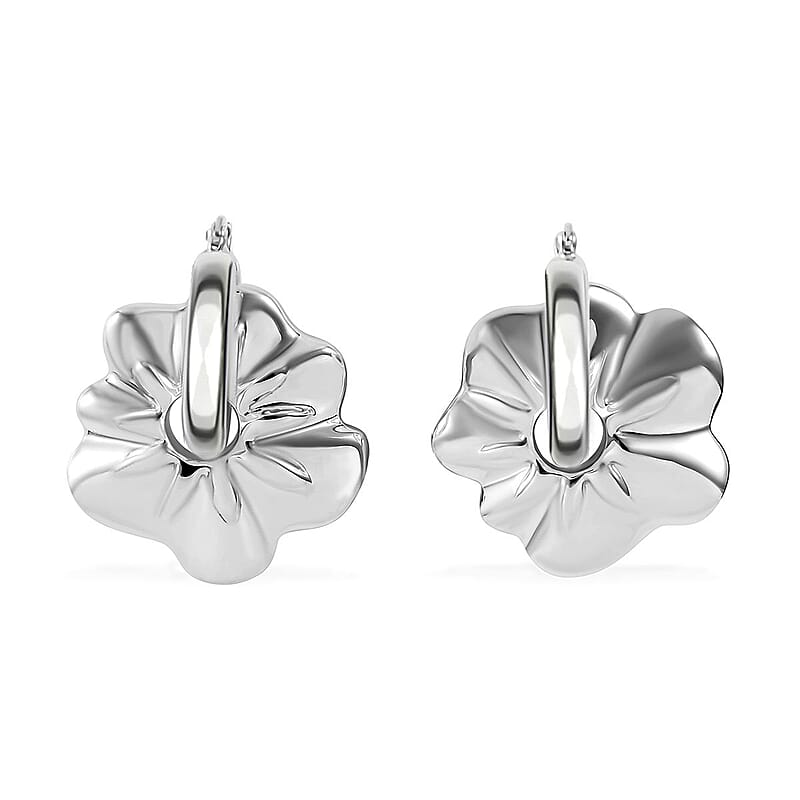 Sterling Silver Floral Earrings 11 Grams