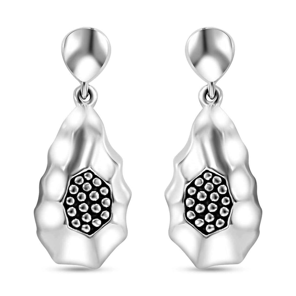 Sterling Silver Floral Drop Earrings 10.80 Grams image number 0