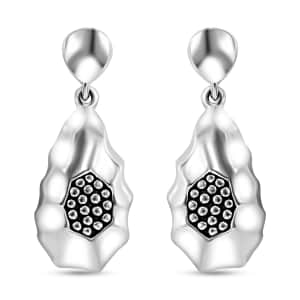 Sterling Silver Floral Drop Earrings 10.80 Grams