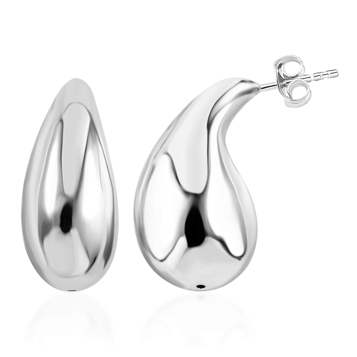 Sterling Silver Rain Drop Stud Earrings 6.50 Grams image number 0