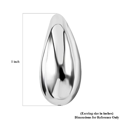 Sterling Silver Raindrop Stud Earrings 6.50 Grams