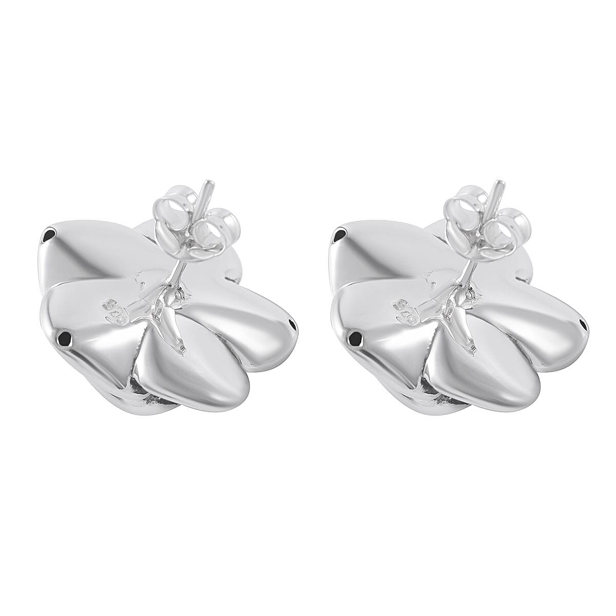 Sterling Silver Rose Flower Earrings 6.70 Grams