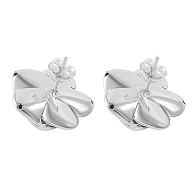 Sterling Silver Rose Flower Earrings 6.70 Grams