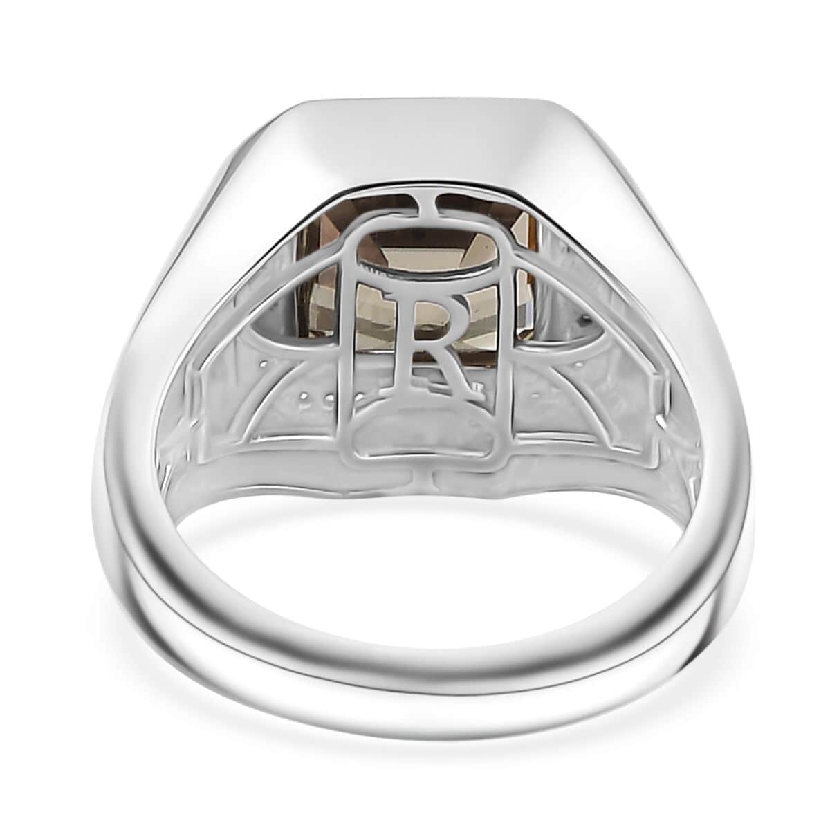 Rhapsody 950 Platinum AAAA Turkizite, Diamond (E-F, VS) (0.15 cts) Men's Ring (Size 10.0) (12.50 g) 5.60 ctw image number 4