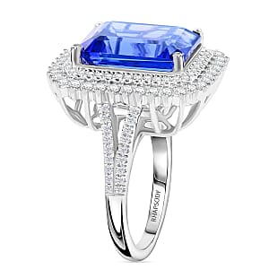 Jubilee Certified & Appraised Rhapsody AAAA Tanzanite and E-F VS Diamond 7.60 ctw Ring in 950 Platinum (Size 6.5) 9.90 Grams