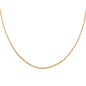 14K Yellow Gold Over Sterling Silver Rope Necklace 24 Inches 2.90 Grams