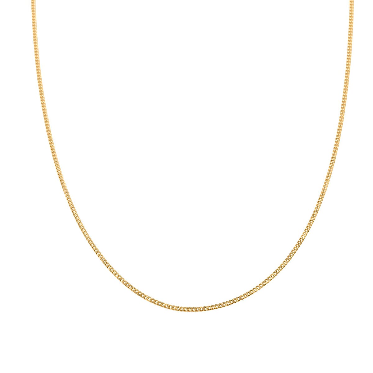 14K Yellow Gold Over Sterling Silver Necklace 24 Inches 2.60 Grams image number 1