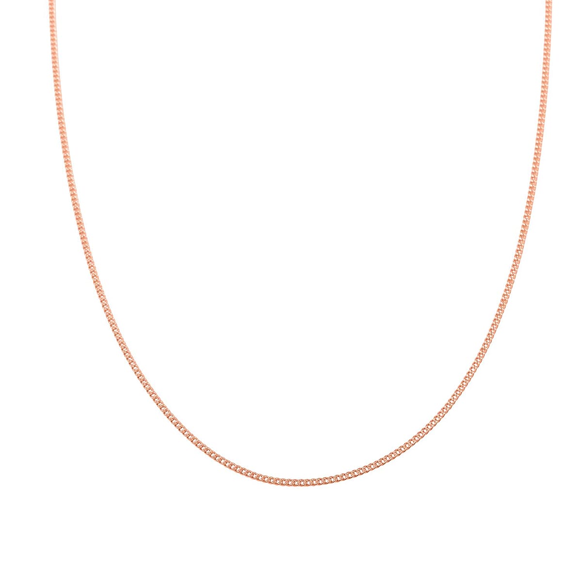 14K Rose Gold Over Sterling Silver Necklace 24 Inches 2.60 Grams image number 1