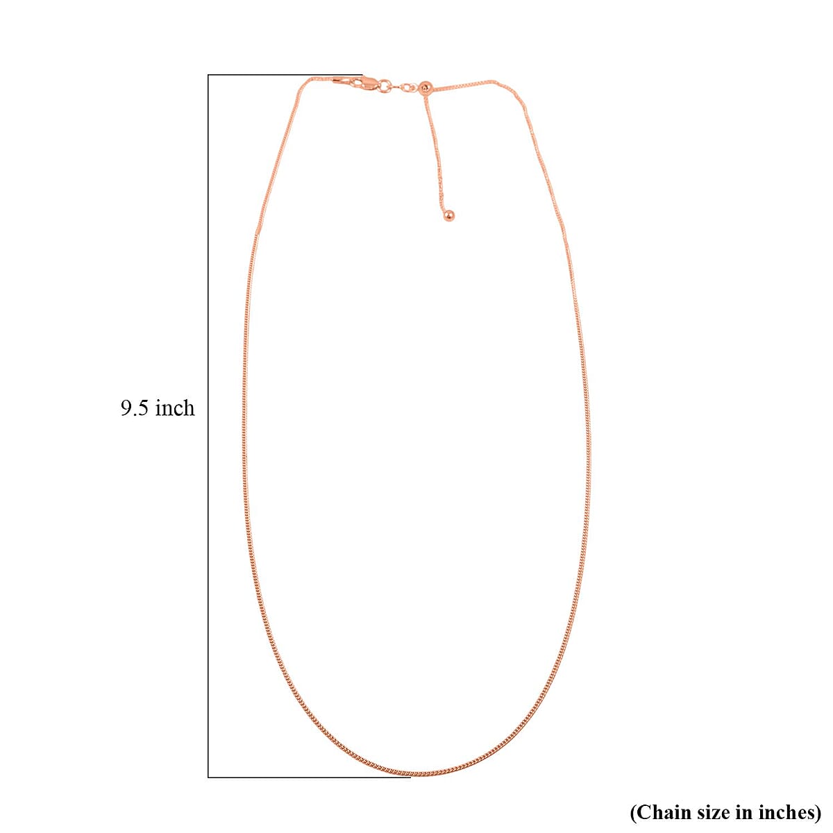 14K Rose Gold Over Sterling Silver Necklace 24 Inches 2.60 Grams image number 3