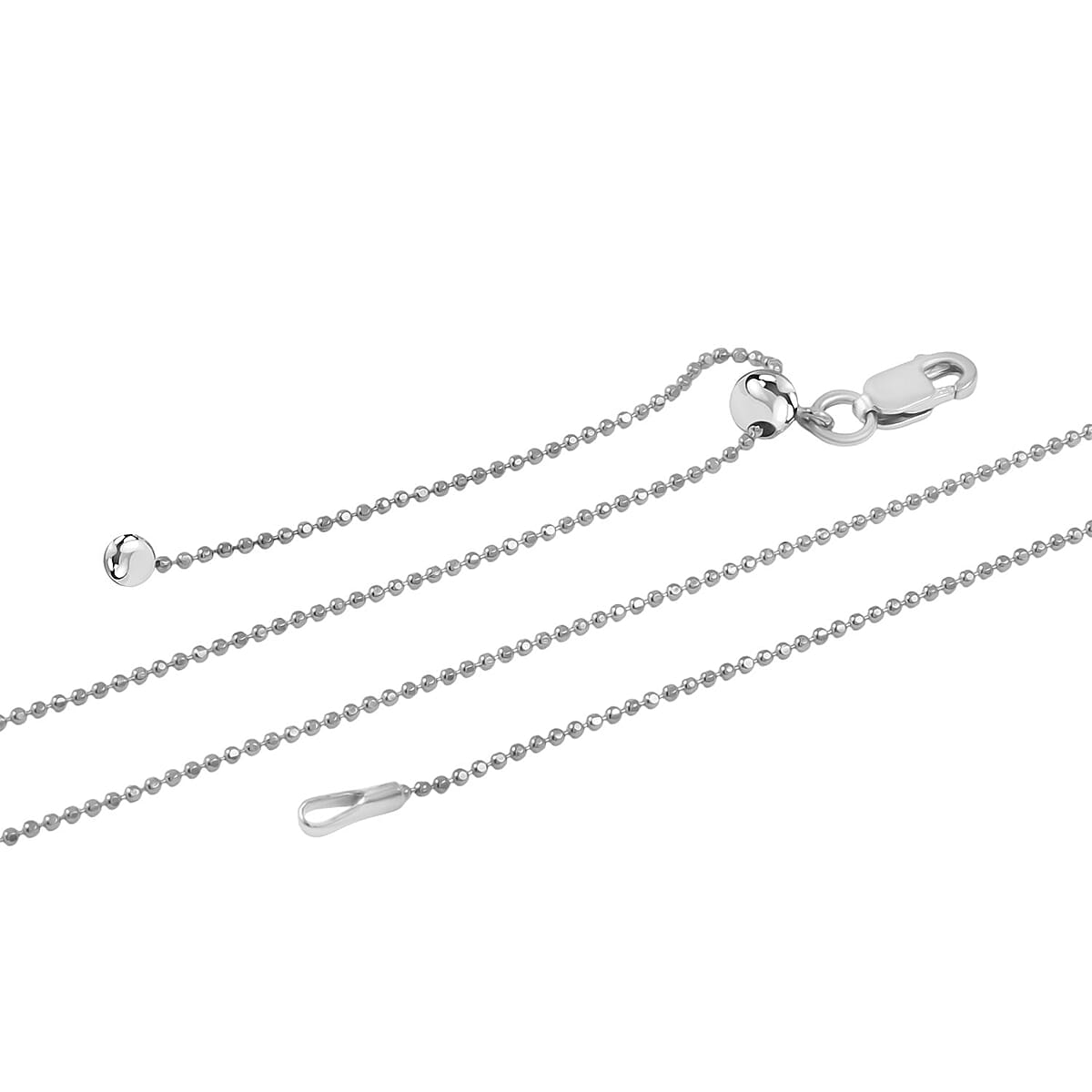 Sterling Silver Chain Necklace 24 Inches 2.60 Grams image number 3