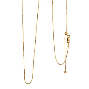 14K Yellow Gold Over Sterling Silver Chain Necklace 24 Inches 2.60 Grams