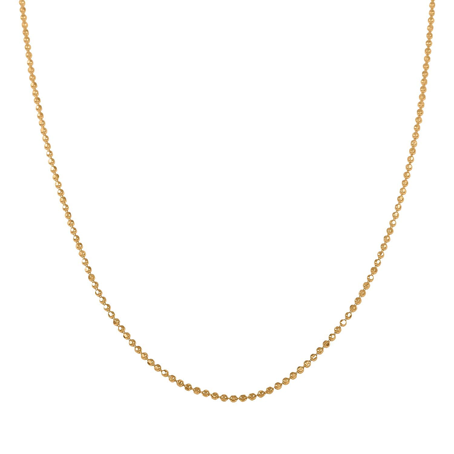 14K Yellow Gold Over Sterling Silver Chain Necklace 24 Inches 2.60 Grams