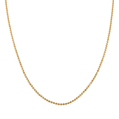 14K Yellow Gold Over Sterling Silver Chain Necklace 24 Inches 2.60 Grams