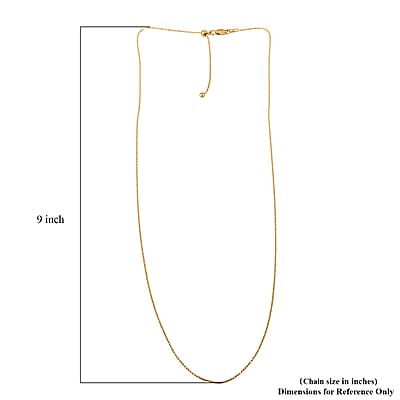 14K Yellow Gold Over Sterling Silver Chain Necklace 24 Inches 2.60 Grams