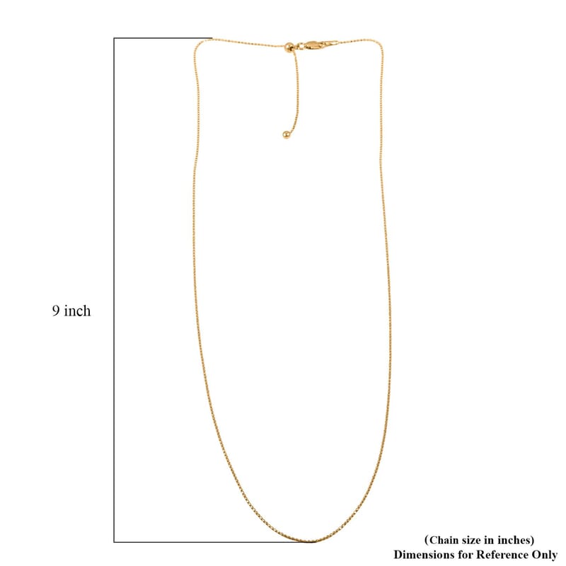14K Yellow Gold Over Sterling Silver Chain Necklace 24 Inches 2.60 Grams