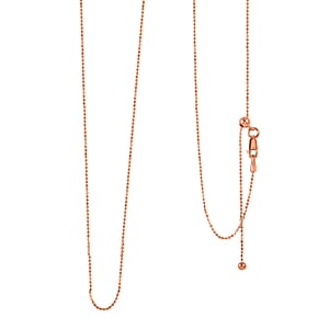 14K Rose Gold Over Sterling Silver Chain Necklace 24 Inches 2.60 Grams