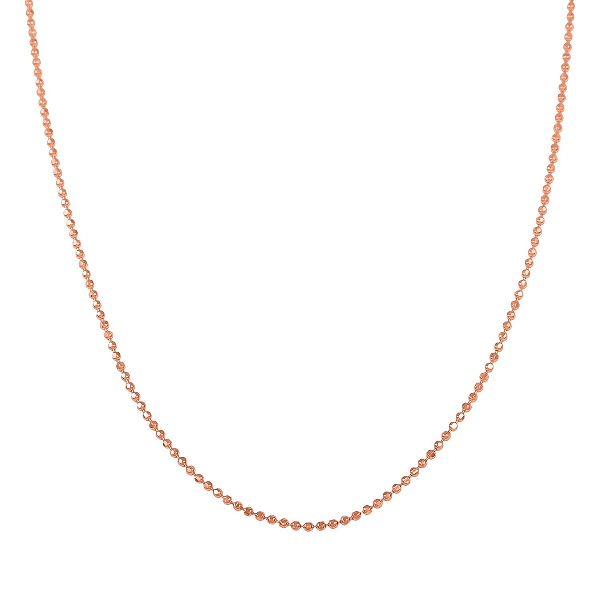 14K Rose Gold Over Sterling Silver Chain Necklace 24 Inches 2.60 Grams image number 1