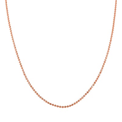 14K Rose Gold Over Sterling Silver Chain Necklace 24 Inches 2.60 Grams