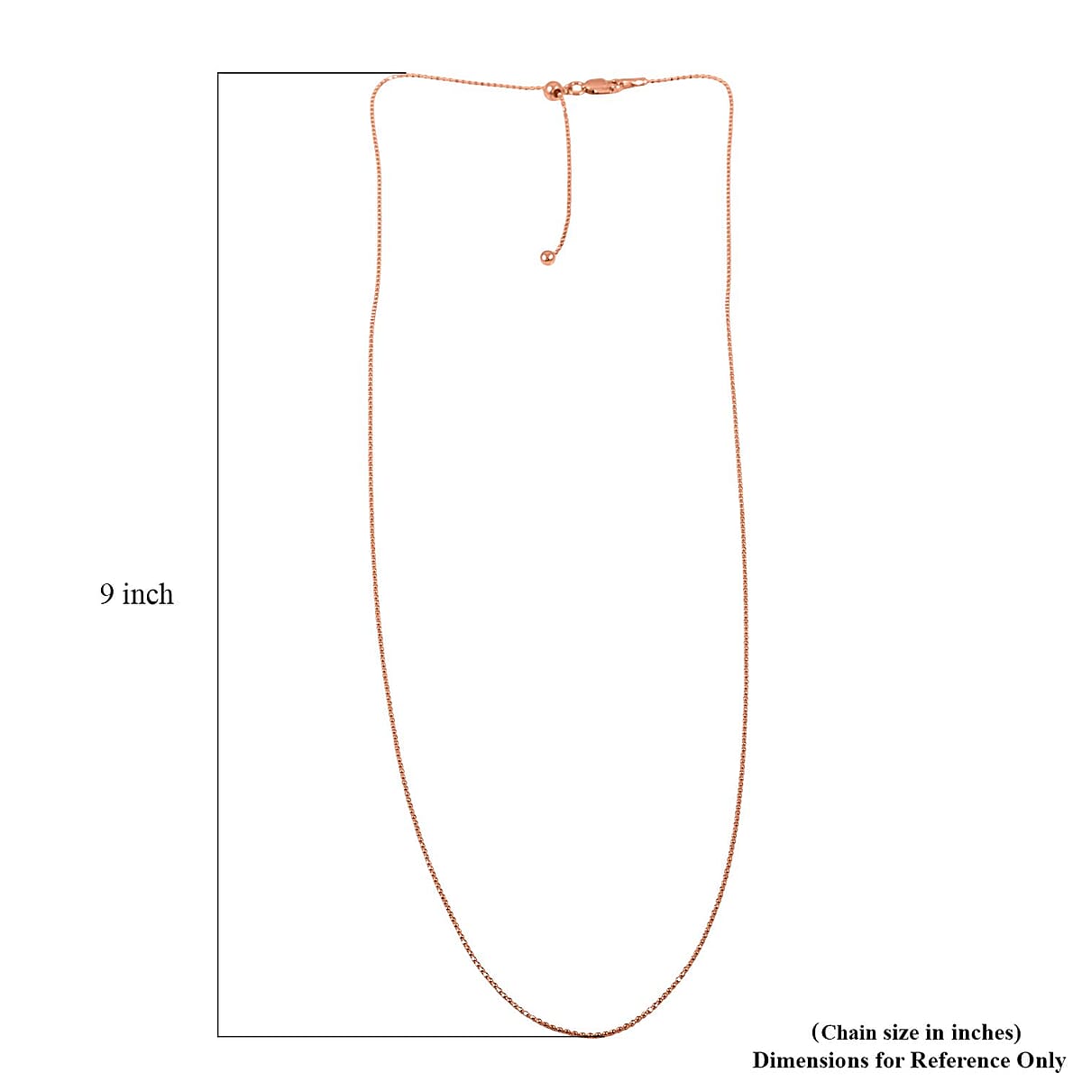 14K Rose Gold Over Sterling Silver Chain Necklace 24 Inches 2.60 Grams image number 4
