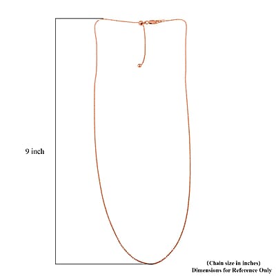 14K Rose Gold Over Sterling Silver Chain Necklace 24 Inches 2.60 Grams