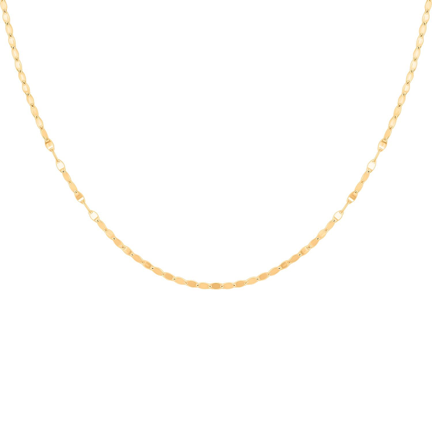 14K Yellow Gold Over Sterling Silver Necklace 24 Inches 3.20 Grams
