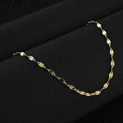 14K Yellow Gold Over Sterling Silver Necklace 24 Inches 3.20 Grams