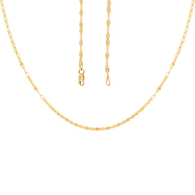 14K Yellow Gold Over Sterling Silver Necklace 24 Inches 3.20 Grams
