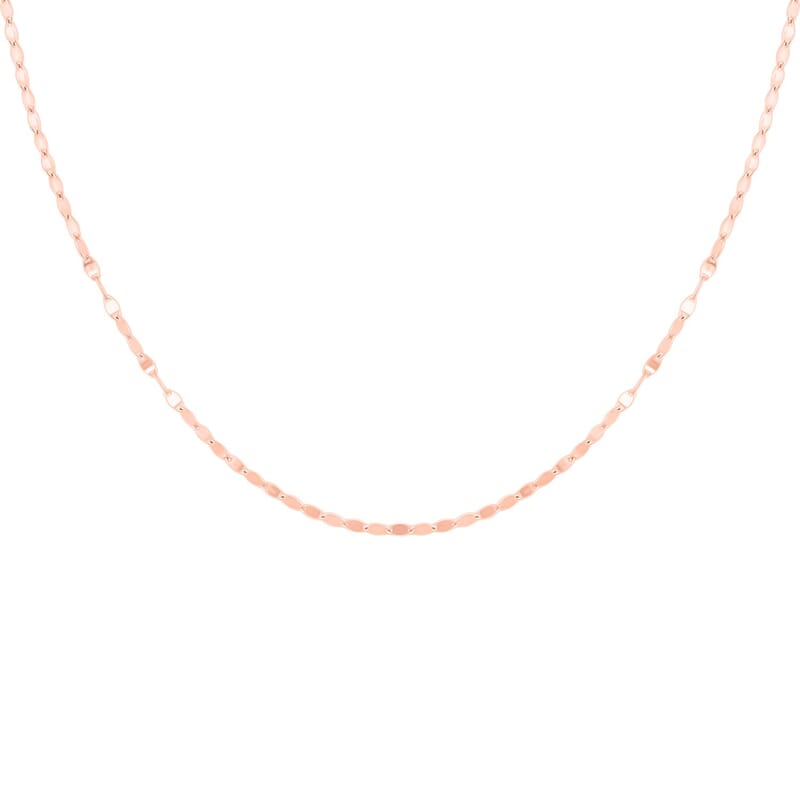 14K Rose Gold Over Sterling Silver Necklace 24 Inches 3.20 Grams