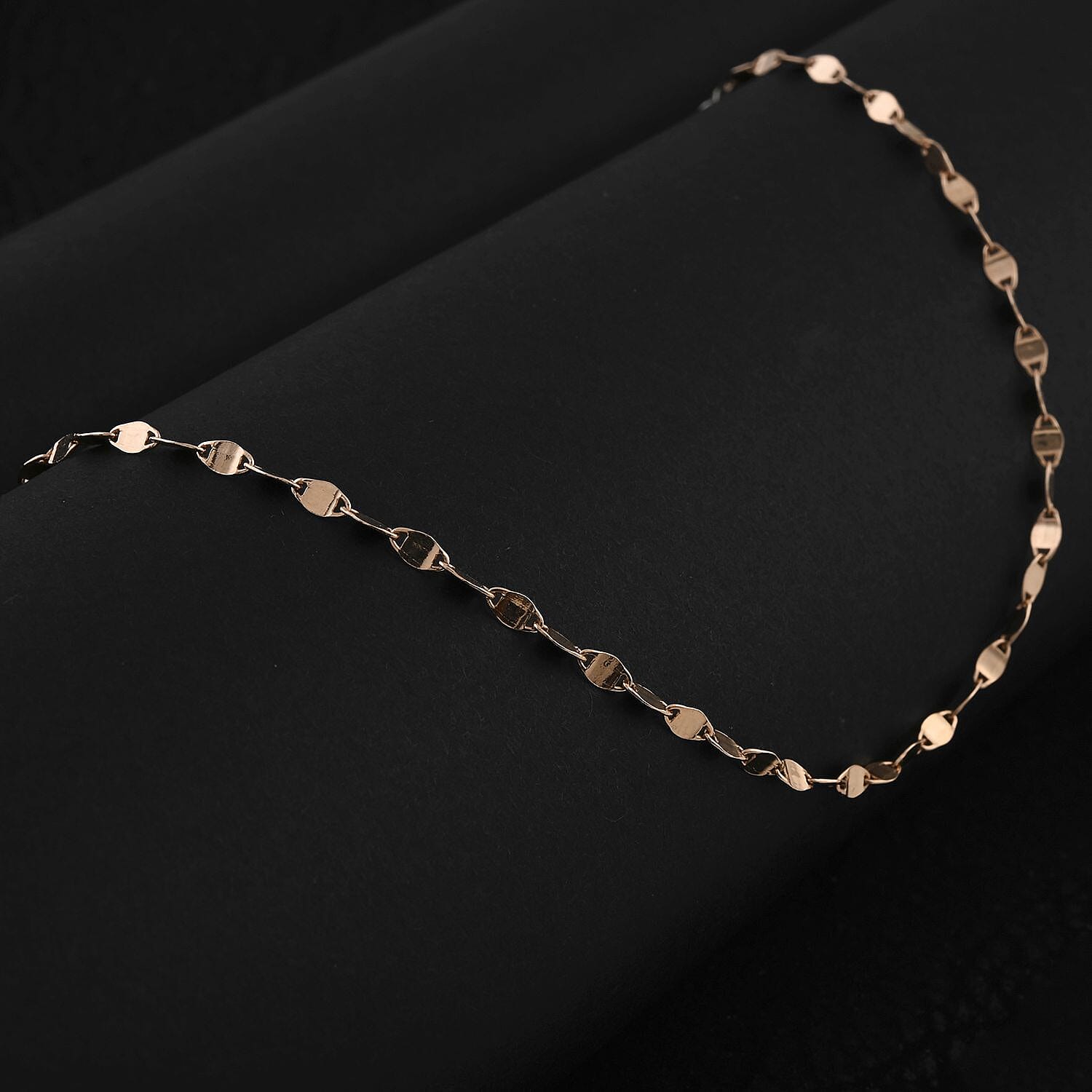 14K Rose Gold Over Sterling Silver Necklace 24 Inches 3.20 Grams