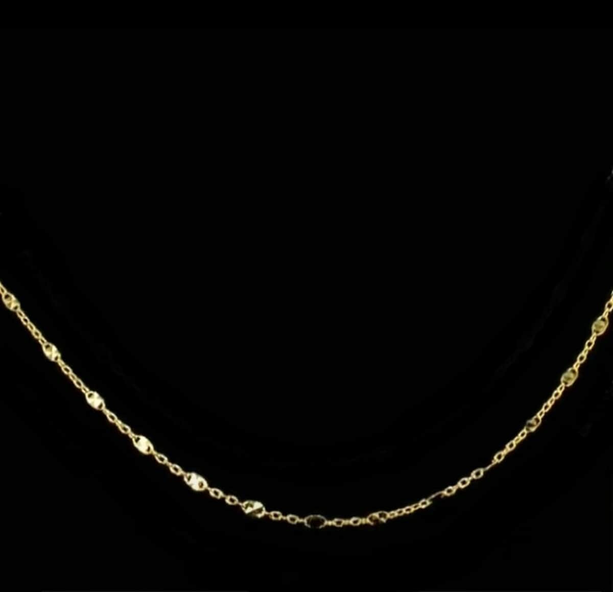 14K Yellow Gold Over Sterling Silver Chain Necklace 20 Inches 2.90 Grams image number 0