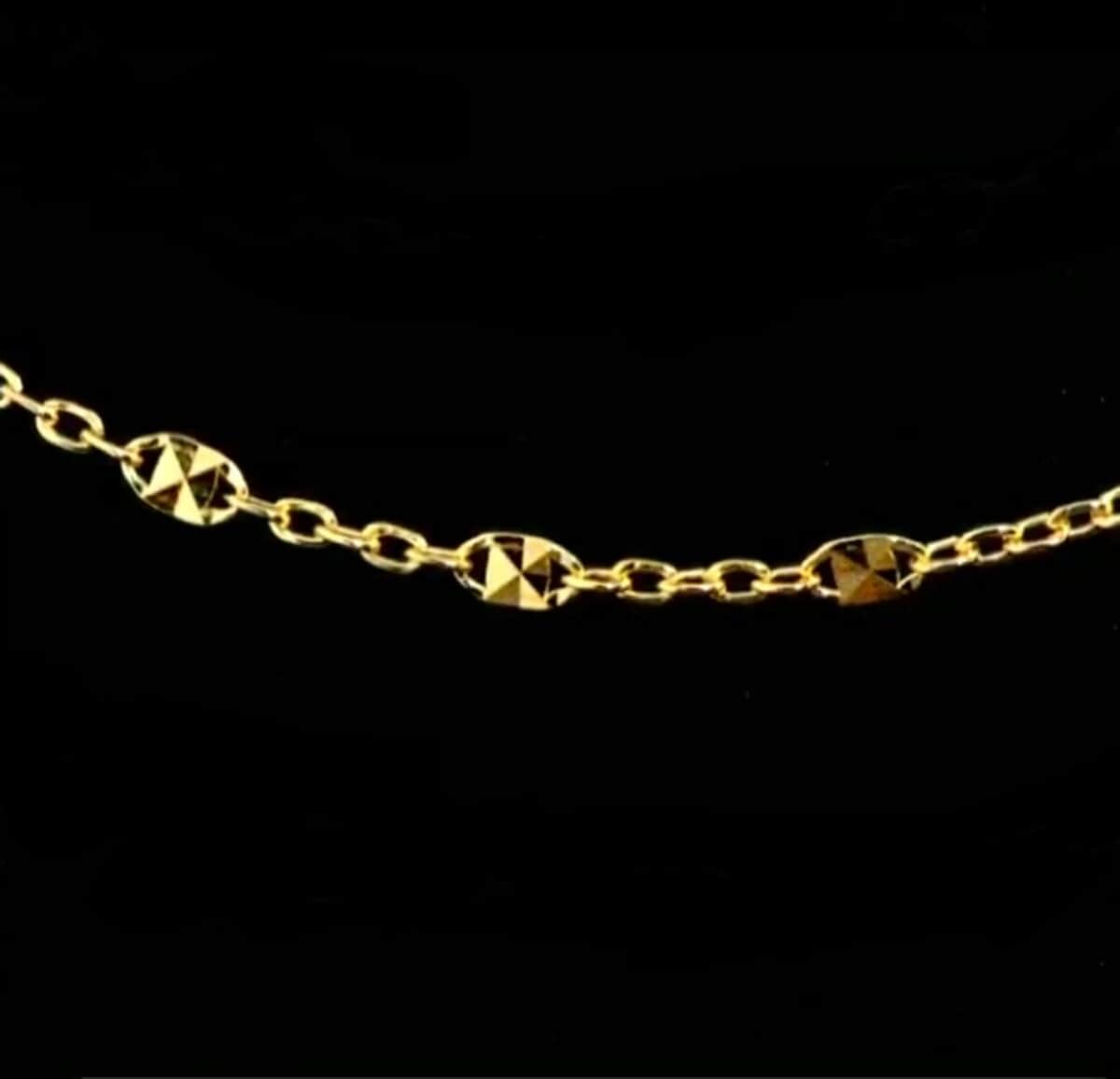 14K Yellow Gold Over Sterling Silver Chain Necklace 20 Inches 2.90 Grams image number 1