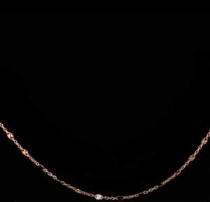 14K Rose Gold Over Sterling Silver Chain Necklace 20 Inches 2.90 Grams
