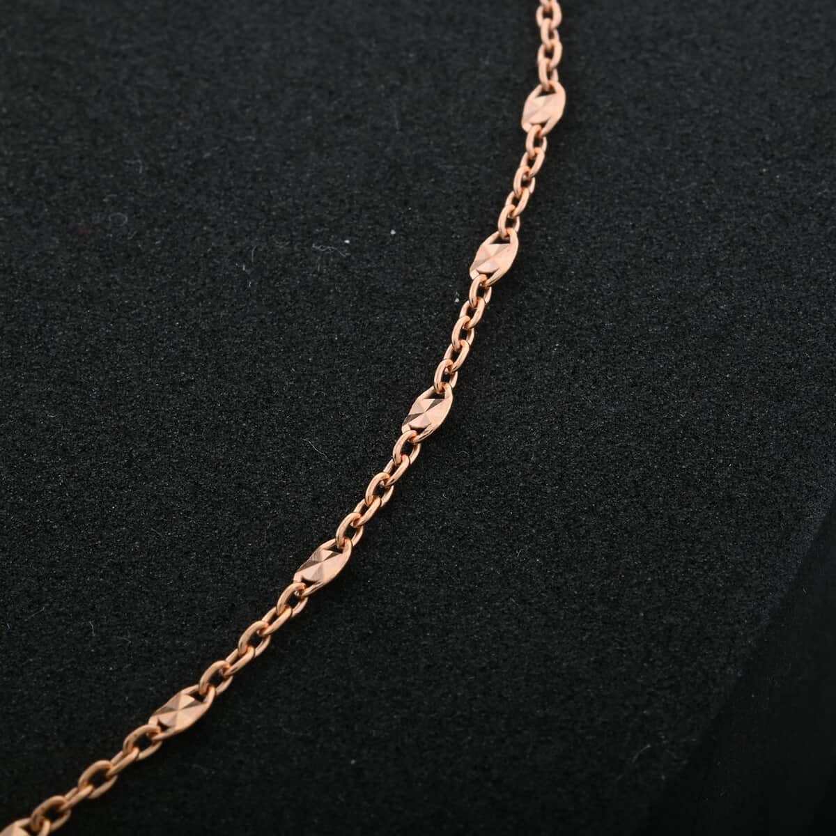 14K Rose Gold Over Sterling Silver Chain Necklace 20 Inches 2.90 Grams image number 1