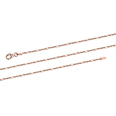 14K Rose Gold Over Sterling Silver Chain Necklace 20 Inches 2.90 Grams
