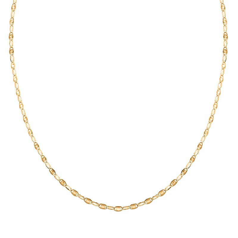 14K YG Over Sterling Silver Necklace 20 Inches 3.30 Grams
