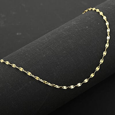 14K YG Over Sterling Silver Necklace 20 Inches 3.30 Grams