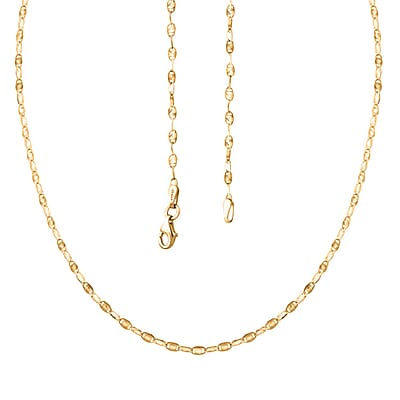 14K YG Over Sterling Silver Necklace 20 Inches 3.30 Grams