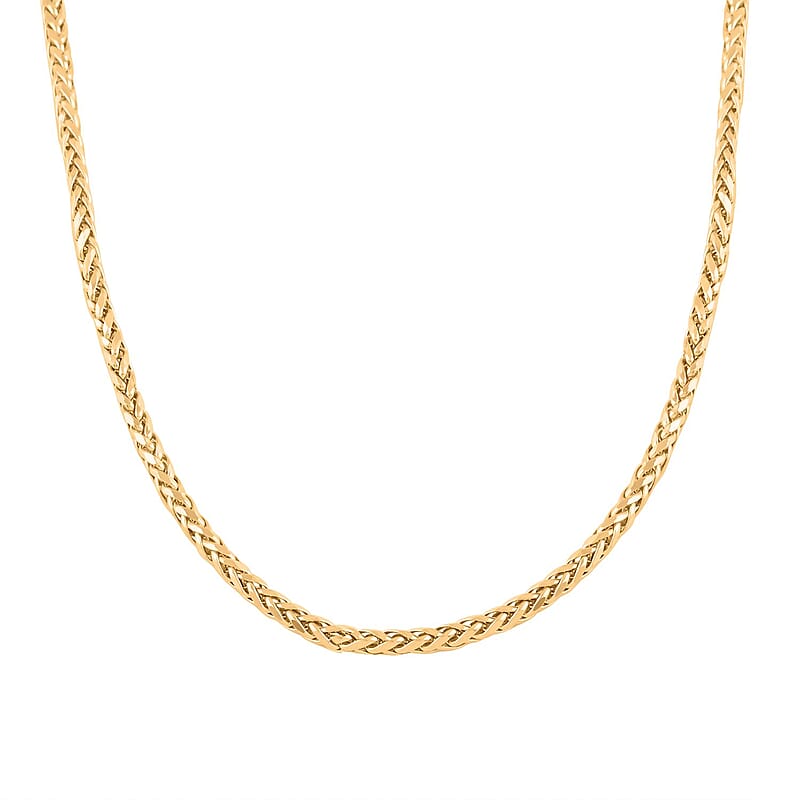 10K Yellow Gold 3mm Palma Necklace 30 Inches 12.50 Grams
