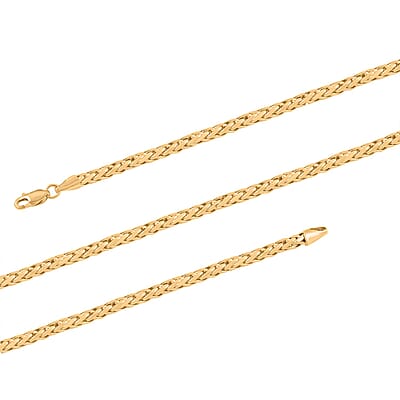 10K Yellow Gold 3mm Palma Necklace 30 Inches 12.50 Grams