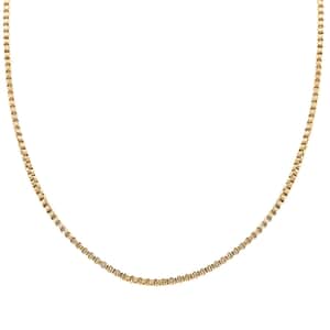 10K Yellow Gold 2.4mm Box Byzantine Necklace 22 Inches 6.20 Grams