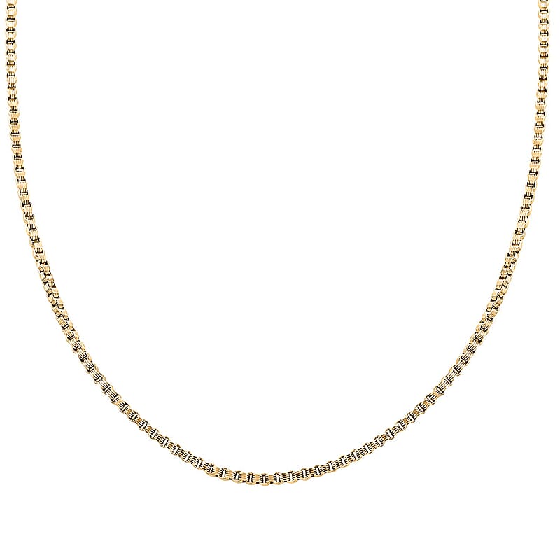 10K Yellow Gold 2.4mm Box Byzantine Necklace 22 Inches 6.20 Grams
