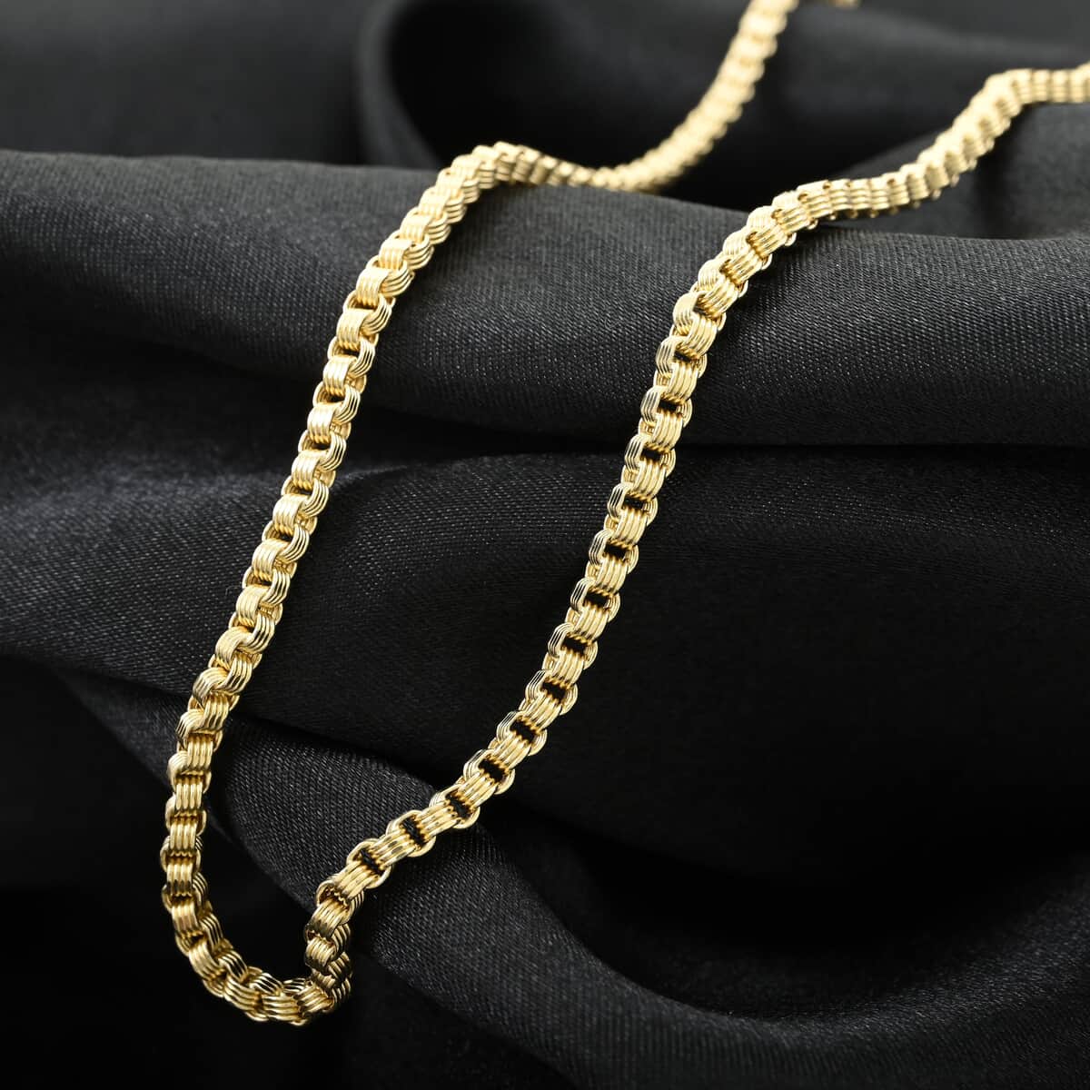 10K Yellow Gold 2.4mm Box Byzantine Necklace 22 Inches 6.20 Grams image number 1