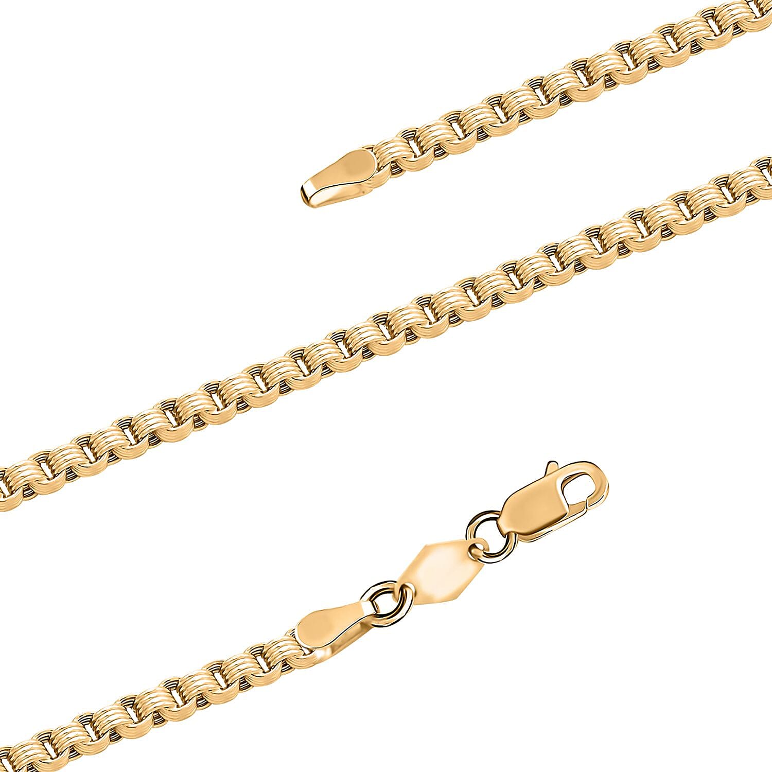10K Yellow Gold 2.4mm Box Byzantine Necklace 22 Inches 6.20 Grams