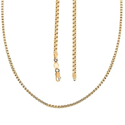 10K Yellow Gold 2.4mm Box Byzantine Necklace 22 Inches 6.20 Grams