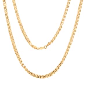 10K Yellow Gold 2.4mm Box Byzantine Necklace 24 Inches 7.20 Grams