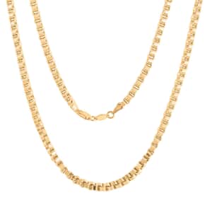 10K Yellow Gold 3.2mm Box Byzantine Necklace 24 Inches 10.55 Grams