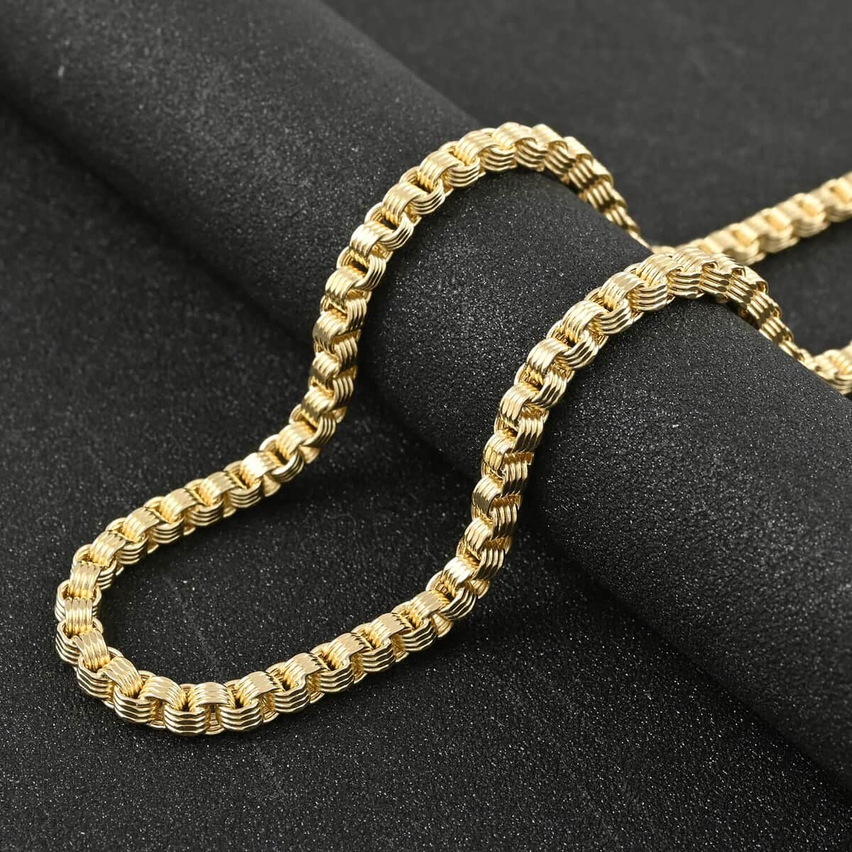 10K Yellow Gold 3.2mm Box Byzantine Necklace 24 Inches 10.40 Grams image number 1