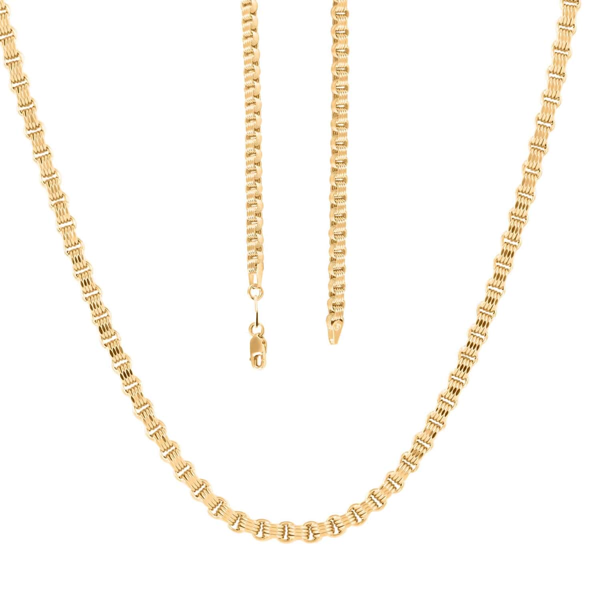 10K Yellow Gold 4mm Alexander Chain Necklace 24 Inches 16 Grams image number 4
