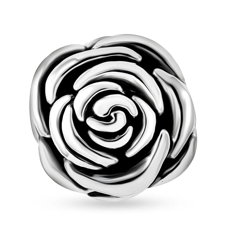 Sterling Silver Rose Flower Ring (Size 10.0) 4 Grams
