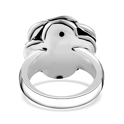 Sterling Silver Rose Flower Ring (Size 10.0) 4 Grams